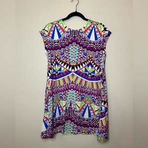 Uncle Frank Geometric Print Shift Dress Size S
